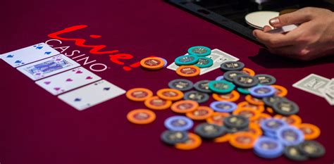 Maryland live poker tournaments - WPT Maryland at Live! Casino >> POSTPONED. Tournament Info Live and Upcoming Events. Jan 25 2024: WPT Cambodia Championship: Feb 01 2024: WPT Prime Aix-en-Provence Championship: Mar 17 2024: WPT Prime Amsterdam Championship:
